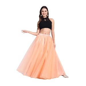 TILISM Womens and Girls Solid Satin Long