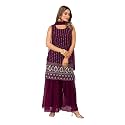 TILKI Women39s Embrodery Work Kurti With Sharara