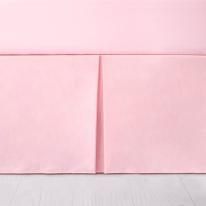 tillyou crib skirt pleated light pink 100 natural cotton nursery crib bedding skirts for baby boys and girls 1434 drop