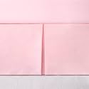 TILLYOU Crib Skirt Pleated Light Pink, 100% Natural Cotton, Nursery Crib Bedding Skirts for Baby Boys and Girls, 14" Drop