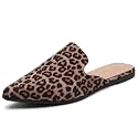 Tilocow Pointed Toe Mules for Women Slip On Backless Flats