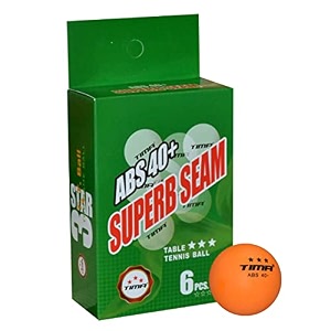tima table tennis balls - orange table tennis balls - 38mm official weight balls - three star professional balls - 6 pack orange table tennis balls