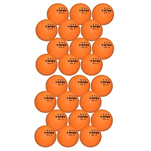 tima training 3 star table tennis balls - 40mm regulation bulk ping pong balls for competition and recreational play indoor and outdoor compatible 36-pack orange
