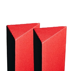 timber acoustics tri bass traps  absorption for balanced amp clear audio  acoustic room treatment  rockwool  nrc  090 set of 2 red 139x439x934