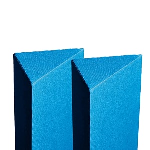timber acoustics tri bass traps  absorption for balanced amp clear audio  acoustic room treatment  rockwool  nrc  090 set of 2 blue 139x439x934