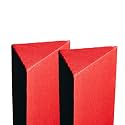 Timber Acoustics® Tri Bass Traps | Absorption for Balanced &amp; Clear Audio | Acoustic Room Treatment | Rockwool | NRC = 0.90 [SET OF 2] (Red, 1'x4'x9")