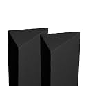 Timber Acoustics® Tri Bass Traps | Absorption for Balanced &amp; Clear Audio | Acoustic Room Treatment | Rockwool | NRC = 0.90 [SET OF 2] (Black, 1'x4'x9")