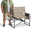 TIMBER RIDGE XXL Director’s Chair – Heavy Duty Folding Chair with Side Table, 500 lb Capacity, Extra Wide Padded Seat for Camping, Sports, Beach, Patio, and Outdoor Use, Tan