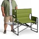Timber Ridge XXL Director’s Chair – Heavy Duty Folding Camping Chair for Adults, 500lb Capacity, Extra Wide Padded Seat for Camping, Sports, Lawn, Courtyard, and Outdoor Use, Green