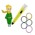 2nd Generation 3D Pen with Charger, Stand &amp; LCD Display for Kids &amp; Adults + 5 Colors of 10 Mtrs Each Filament Pack | Free 3 Colors of 3m Each Filament - Yellow (3D Pen + Filament)