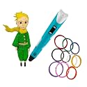 2nd Generation 3D Pen with Charger, Stand &amp; LCD Display for Kids &amp; Adults + 10 Colors of 10 Mtrs Each Filament Pack | Free 3 Colors of 3m Each Filament - Blue (3D Pen + Filament)