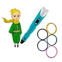 2nd Generation 3D Pen with Charger, Stand &amp; LCD Display for Kids &amp; Adults + 5 Colors of 10 Mtrs Each Filament Pack | Free 3 Colors of 3m Each Filament - Blue (3D Pen + Filament)
