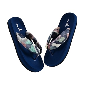 Womens Geometric Print Flip Flops Memory Foam