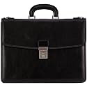 Time Resistance Leather Briefcase - Italian Handmade Leather Laptop Bag - Handbag for Men - Professional Computer Case