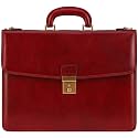 Time Resistance Leather Briefcase - Italian Handmade Leather Laptop Bag - Handbag for Men - Professional Computer Case
