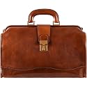 Time Resistance Leather Doctor Bag - Italian Handmade Medical Bag - Vintage Style Handbag - Real Leather Briefcase