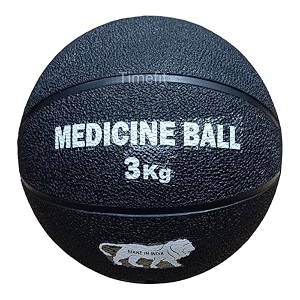 medicine ball with high grip rubber medicine ball unisex strength for workout  non-slip grip for cross training exercise strong core better balance - black 3 kg