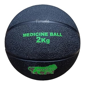 medicine ball with high grip rubber medicine ball unisex strength for workout  non-slip grip for cross training exercise strong core better balance - black 2 kg