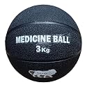 Medicine Ball with High Grip Rubber, Medicine Ball Unisex Strength for Workout | Non-Slip Grip for Cross Training Exercise, Strong Core, Better Balance - Black, 3 Kg