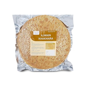 timeless food  ajwain khakhra 1600g  gujarati khakhara snacks prepared using whole wheat