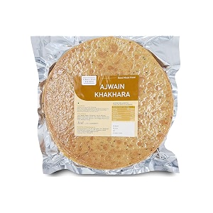 timeless food ajwain khakhra 200g  handmade light amp crunchy gujarati khakhra snacks  healthy treat