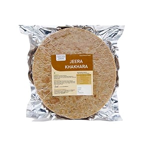 timeless food jeera khakhra 400g  healthy cumin seeds gujarati khakhra  ready-to-eat snack