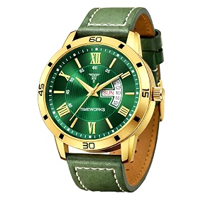 TIMEWORKS Stainless Steel Designer Golden Round Shape