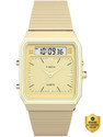TIMEX Reissue Rectangle 33mm Champagne Dial Analog-Digital
