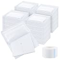 Timgle 200 Pcs 4" x 4" Split Gauze Pads 6 Ply with 2 Tape for Drain Tubes