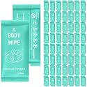 Timgle 200 Pcs Body Wipes Individually Wrapped for Adult, Green Background