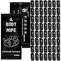 Timgle 200 Pcs Body Wipes Individually Wrapped for Adult, Black Background
