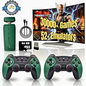timkolas m22 ultra game stick lite 4k hdmi retro video game console with 2 wireless controllers 1080p hd output 52 emulators psp amp 3d support plug and play tv gaming system