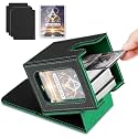 TiMOVO MTG Deck Box, Magnetic Trading Card Storage Case Holds 220+ Sleeveless Cards with 2 Dividers &amp; 1 Card Holders, Commander Card Deck Box for TCG CCG Magic Cards, Black+Green