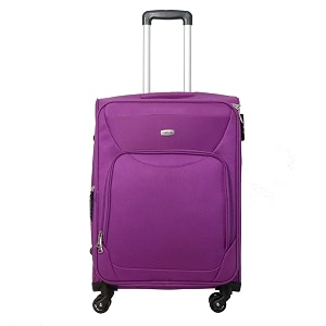 timus upbeat spinner 66l cabin soft luggage trolley  65cm expandable suitcase with 360 rotational wheels adjustable straps amp aluminium trolley  travel bag for men amp women