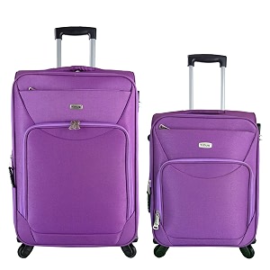 timus upbeat spinner black 55 and 75 cm 4 wheel strolley suitcase for travel
