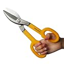 TOOLMAK Tin Snips 10 Inch Straight Pattern Metal Cutters