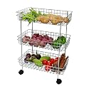 Stainless Steel Kitchen Shelf (3 Shelf Trolley)