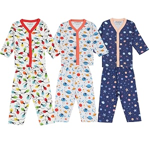 tinchuk baby boy39s amp baby girl39s printed t-shirtjhablanightsuits with assorted prints- multi-pack
