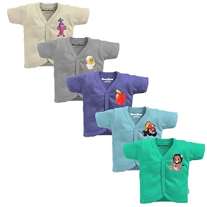 tinchuk baby boy39s amp baby girl39s printed t-shirtjhablanightsuits with assorted prints- multi-pack