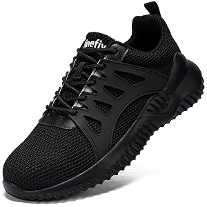 Tinefiy Steel Toe Shoes for Women Lightweight