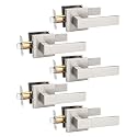 Tinewa 5 Pack Brushed Nickel Passage Door Levers Interior Door Handles, Heavy Duty Closet Hallway Door Handle Sets