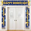 Tingjoo 3 Pcs Happy Boss's Day Banner Thank You Appreciation Decor