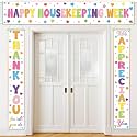 Tingjoo 3 Pcs Housekeeping Week Banner Colorful Housekeeping Week Decor