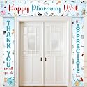 Tingjoo 3 Pcs Pharmacy Week Banner Thank You Wall Decor for Pharmacist
