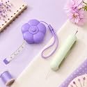 Tinkpin Flower Shape Retractable Measuring Tape – Soft Tape Measure for Body, Sewing, Tailor, Fabric, Waist Measurement, Portable Cute Tape with Strap for Women (Needle and Flower Tape Combo)