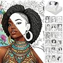 Tinlade 200 Pcs African American Women Coloring Cards Juneteenth Party Gift