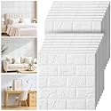 Tinlade 45 Pcs 3D Wall Panels Peel and Stick Wallpaper Foam, White