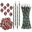 Tinlade 72 Pcs Football Pencils and Erasers for Boys, Party Favors