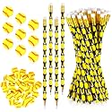 Tinlade 72 Pcs Softball Pencils and Erasers Fun Wooden Pencils for Kids Boys Sports Themed Stuff Birthday Party Favors Gifts Goodie Bags Students Stationery School Office Supplies Teacher Prizes