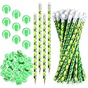 Tinlade 72 Pcs Tennis Pencils and Erasers Fun Wooden Pencils for Kids Boys Sports Themed Stuff Birthday Party Favors Gifts Goodie Bags Students Stationery School Office Supplies Teacher Prizes